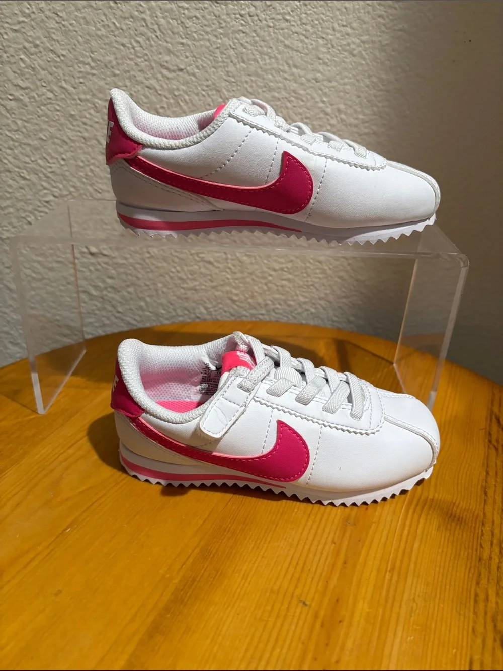 Nike Kids White and Pink Low-Top Sneakers 8C